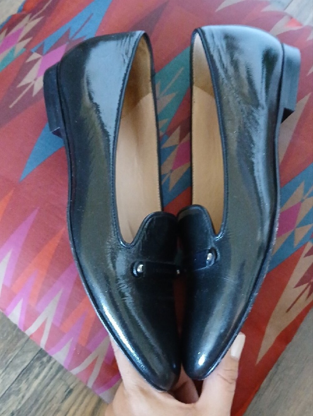Longchamp Black Patent Loafers Sz36 - Picture 10 of 11